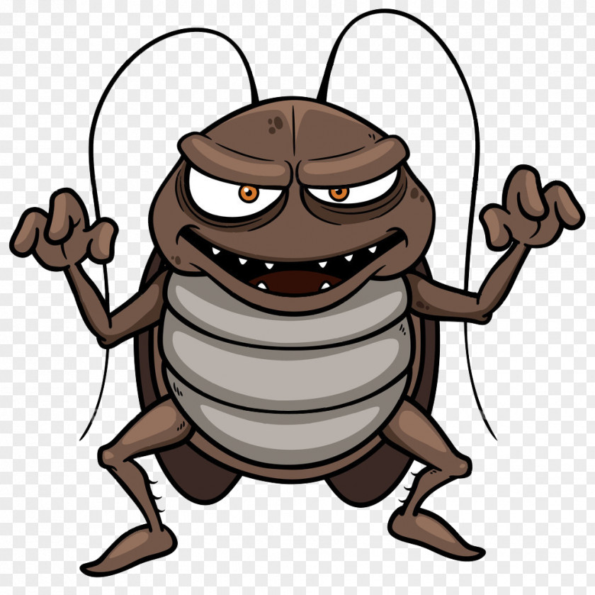 Ferocious Cockroach Cartoon Clip Art PNG
