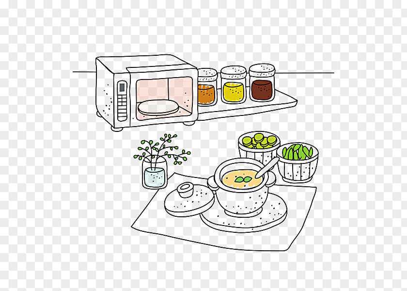 Microwave Illustration Oven Kitchen PNG