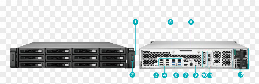 QNAP TVS-EC1280U-SAS-RP Serial Attached SCSI Network-attached Storage TVS-EC1580MU-SAS-RP Systems, Inc. PNG