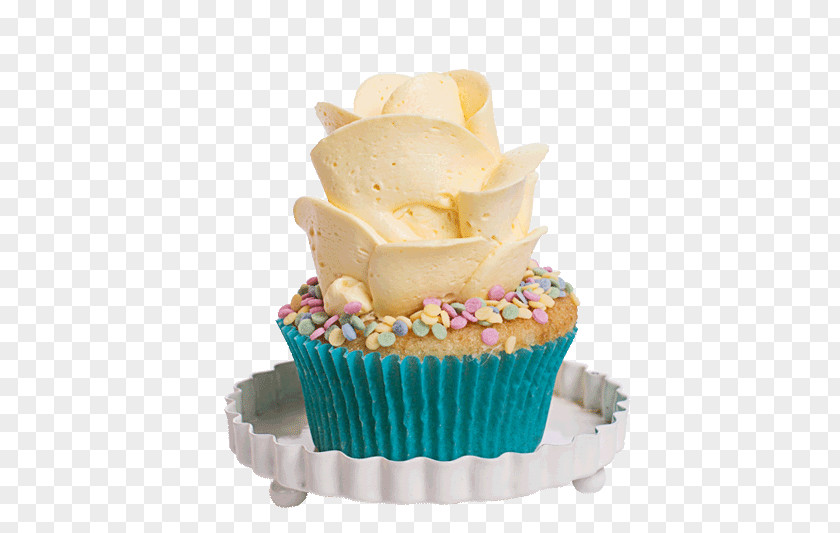 Vanilla Cupcake Buttercream Muffin Frosting & Icing Cake Decorating PNG