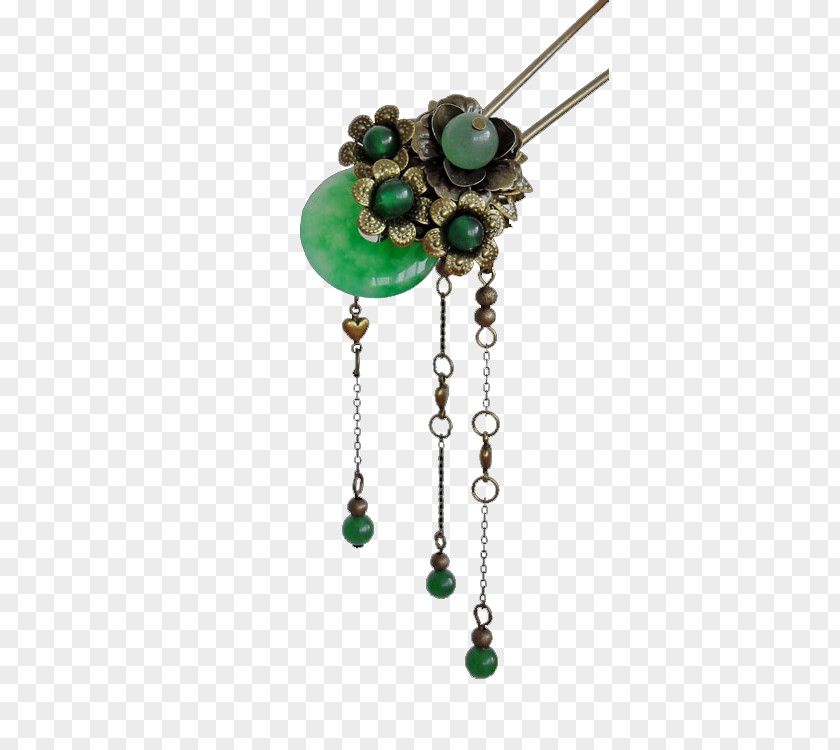 Antique Jewelry Pattern Creative,Chinese Style Jade Hairpin Jewellery Icon PNG