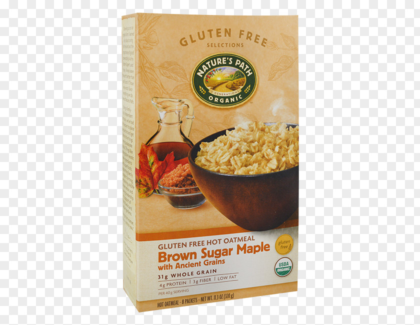 Brown Sugar Box Breakfast Cereal Gluten-free Diet Oatmeal Nature's Path Organic Food PNG