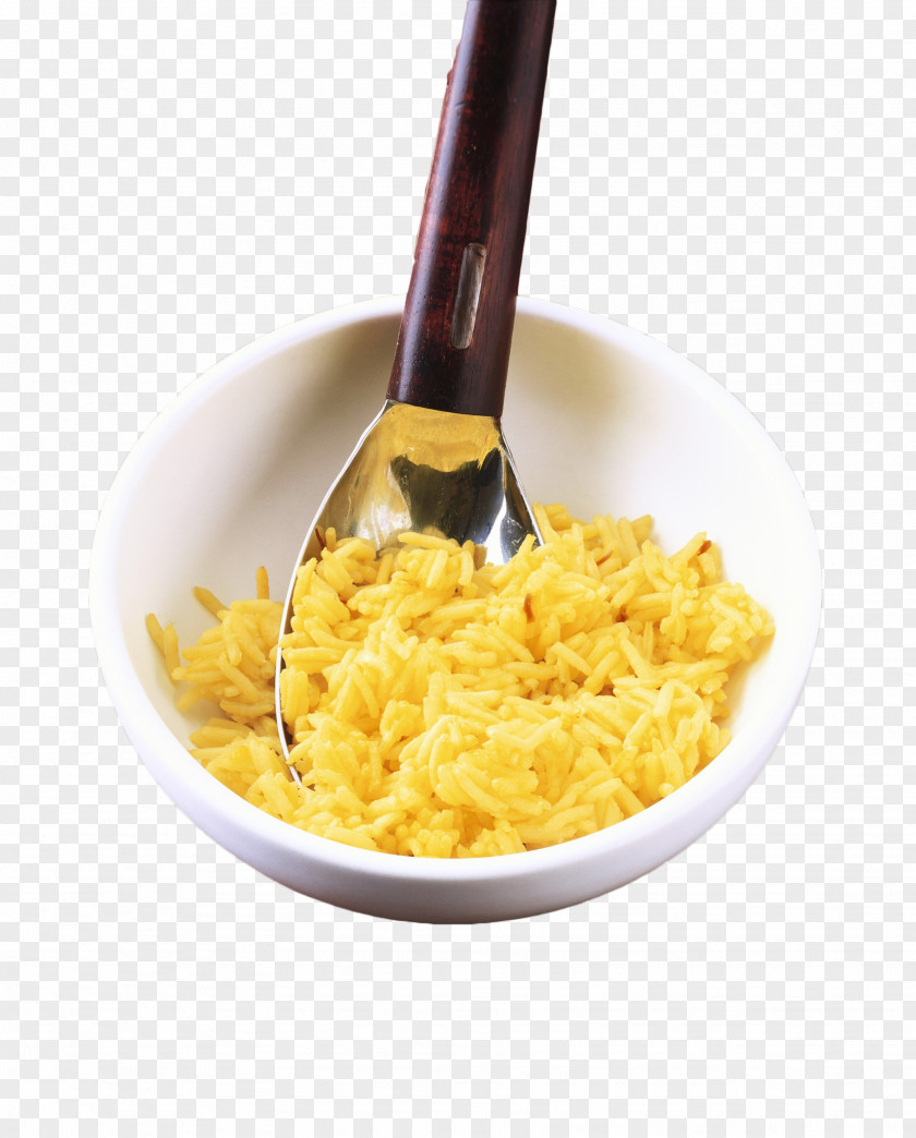Yellow Rice Cooked Bowl PNG