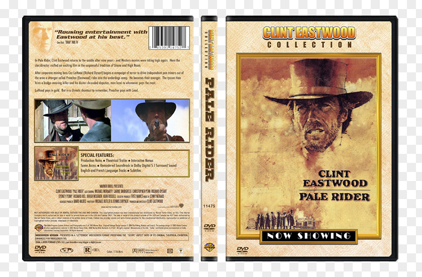 Miami Vice Advertising DVD Pale Rider Clint Eastwood PNG