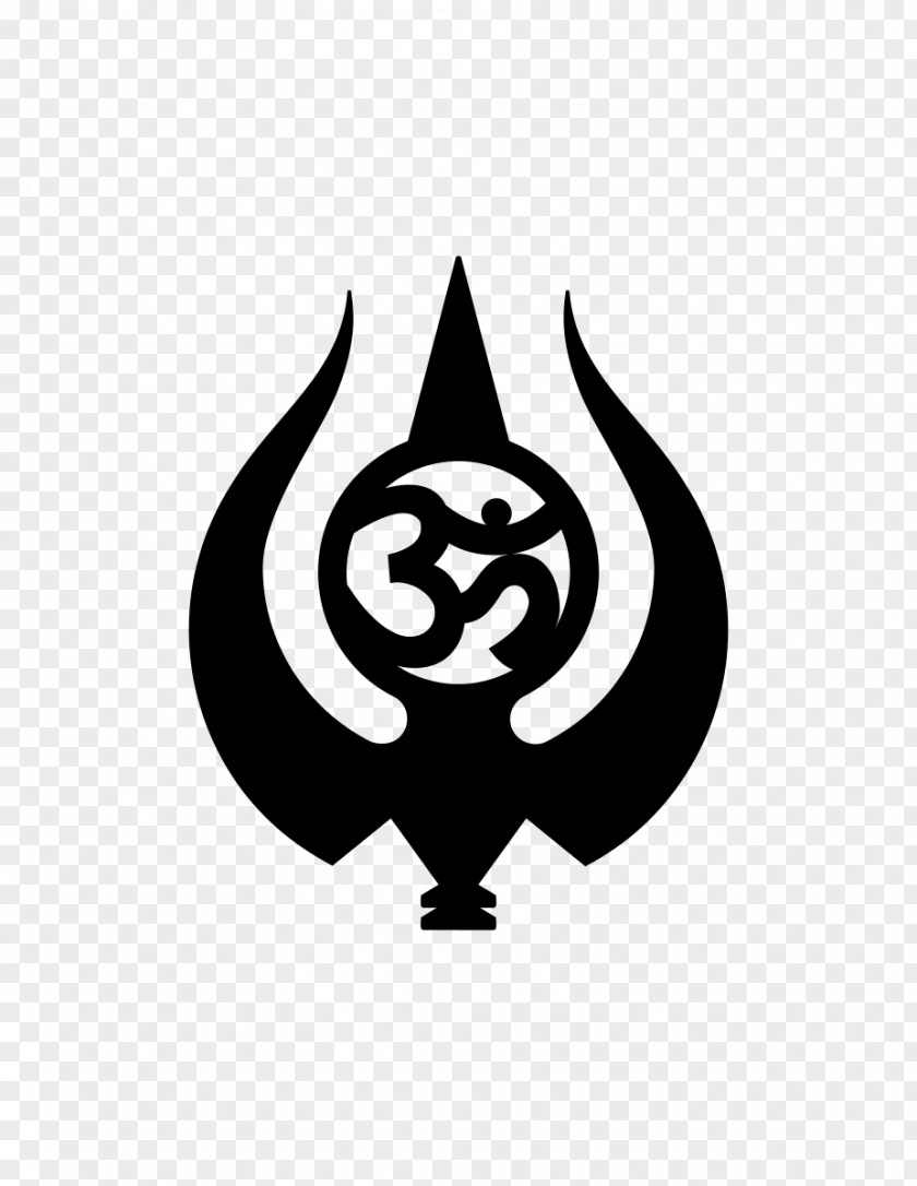 Stencil Blackandwhite Hinduism Symbol PNG