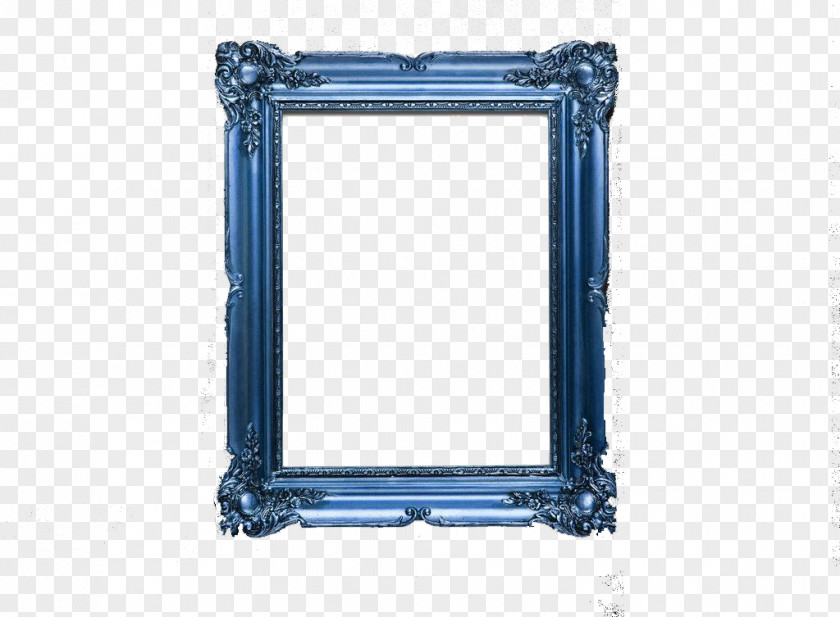 Dark Blue Frame Picture Window PNG