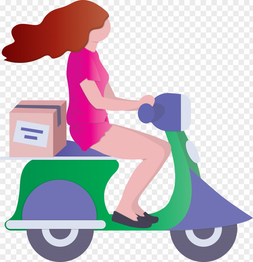 Delivery Girl PNG