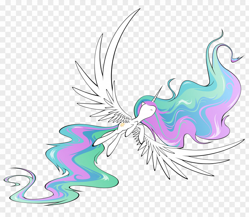 Rainbow Art Princess Celestia Clip PNG