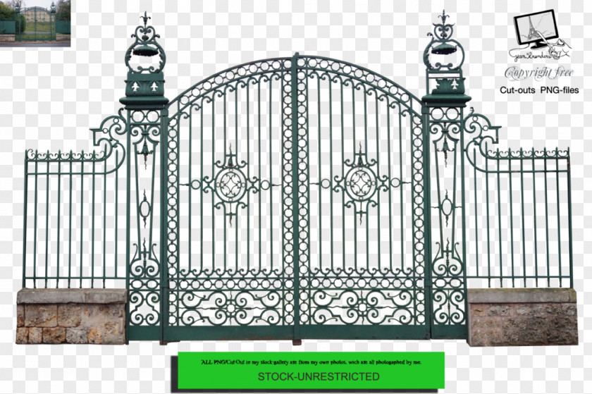 Forget Me Not Gate Door Iron Railing PNG