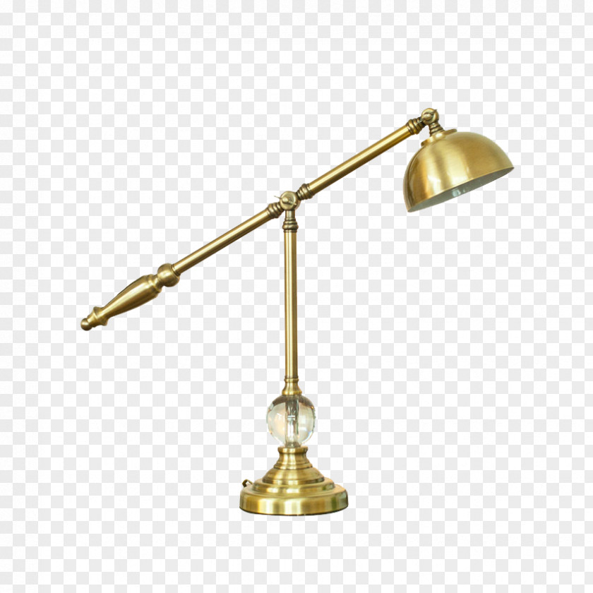 Gold Adjustable Lamp Lampe De Bureau Lighting Study Floor PNG