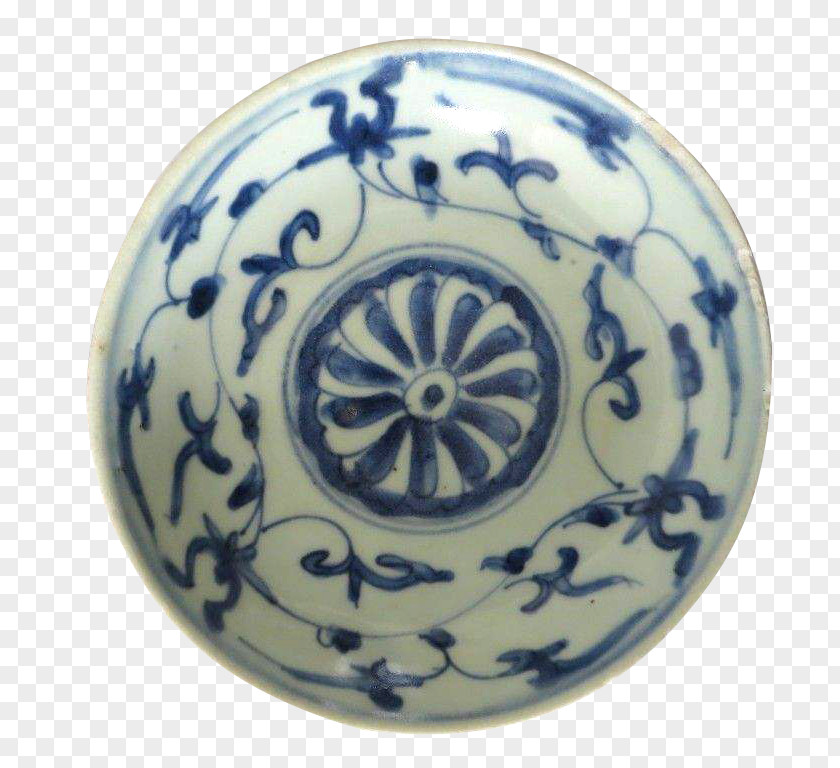 Ming Blue And White Lotus Cap Plate Ceramic Pottery Cobalt Sphere PNG