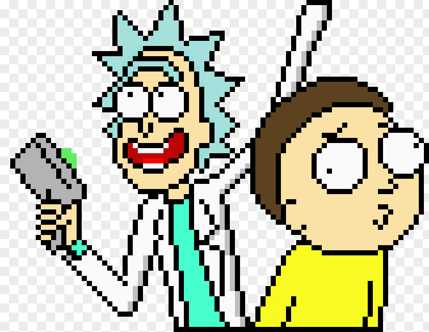 Morty Sanchez Rick Smith Pixel Art Bead Cross-stitch PNG