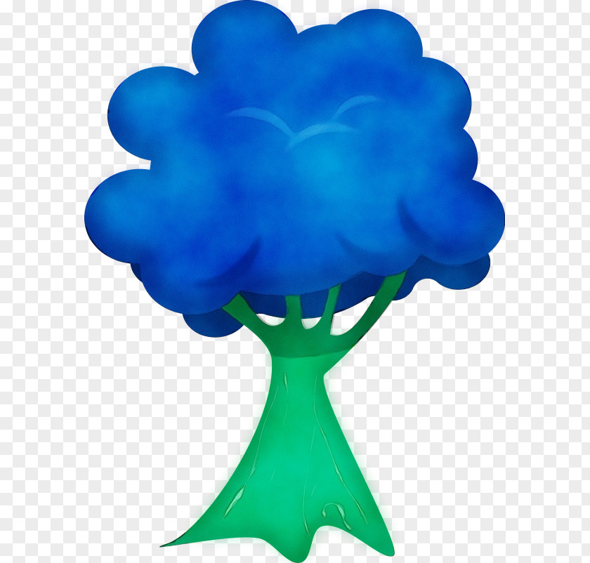 Symbol Cloud Tree Watercolor PNG