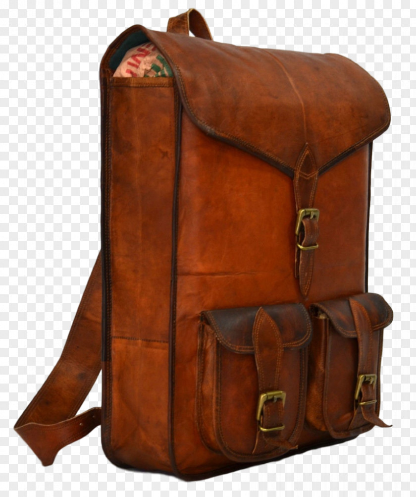 Leather Vintage Backpack Messenger Bags Handbag PNG