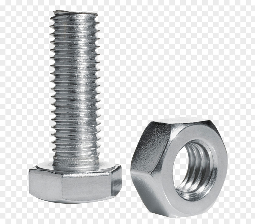 Metal Screw Nut Threading Bolt Stainless Steel PNG