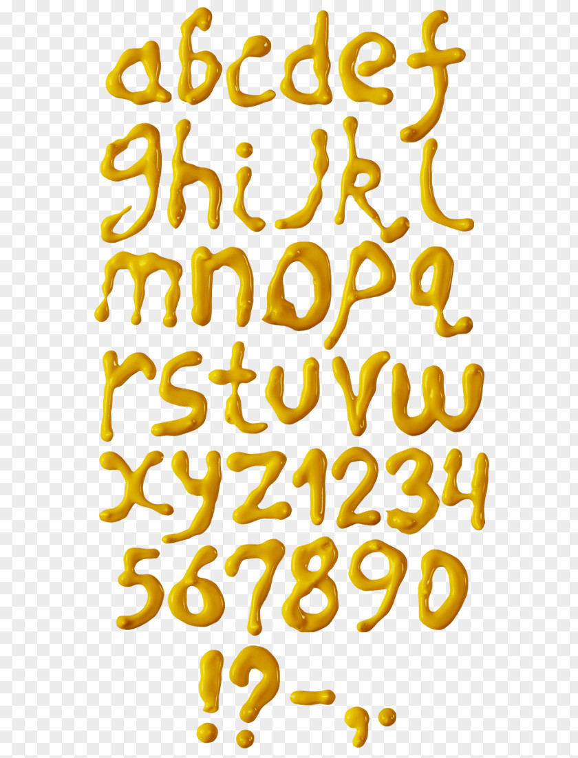 Mustard Oil Number Calligraphy Happiness Font PNG