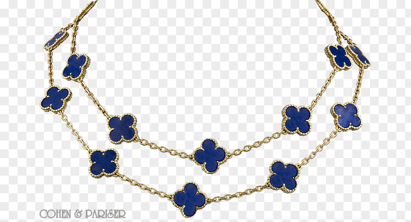 Van Cleef Sapphire & Arpels Necklace Lapis Lazuli Jewellery PNG