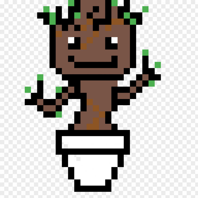 Youtube Baby Groot Pixel Art Drawing PNG
