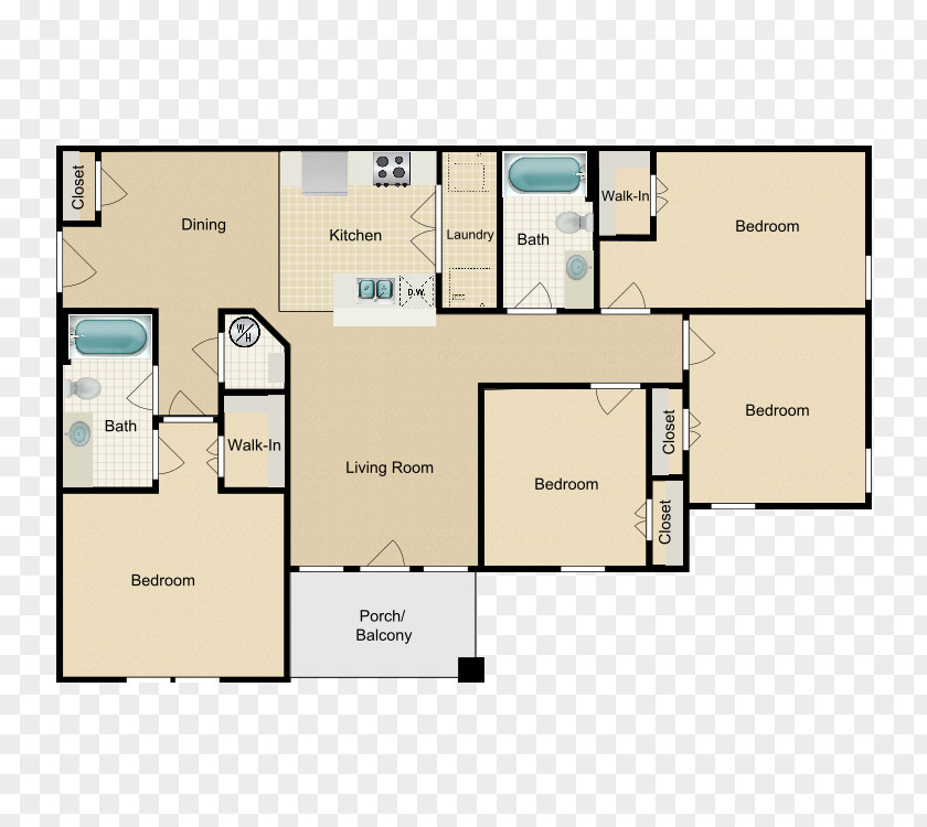 Apartment Floor Plan Sherman Henrietta Abbington Vista Apartments Denison PNG