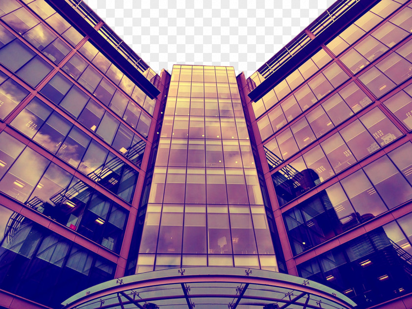 Commercial Building Purple Blue Architecture Daytime Landmark PNG