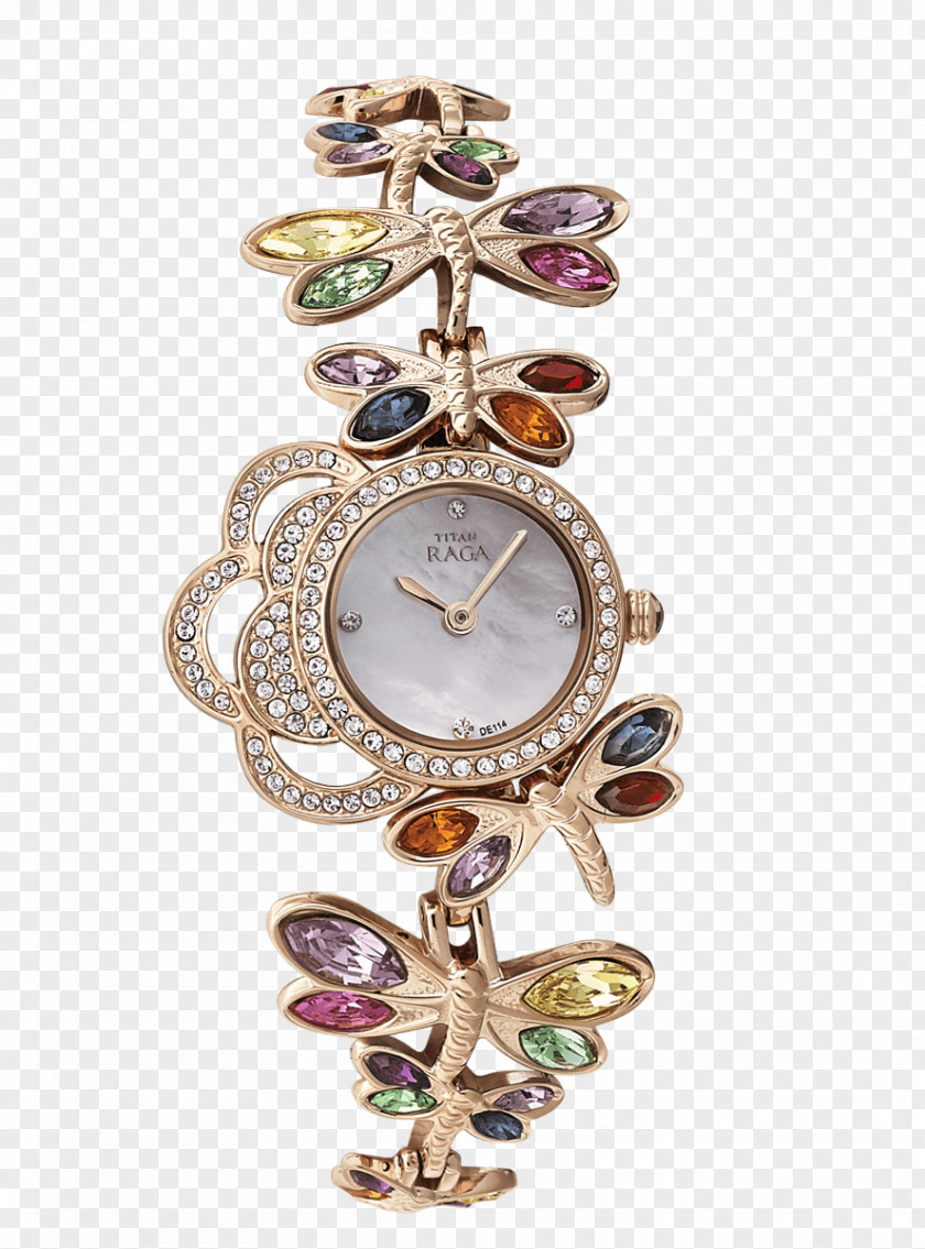 Ladies Watch Tanishq Jewellery Analog Titan Company Strap PNG