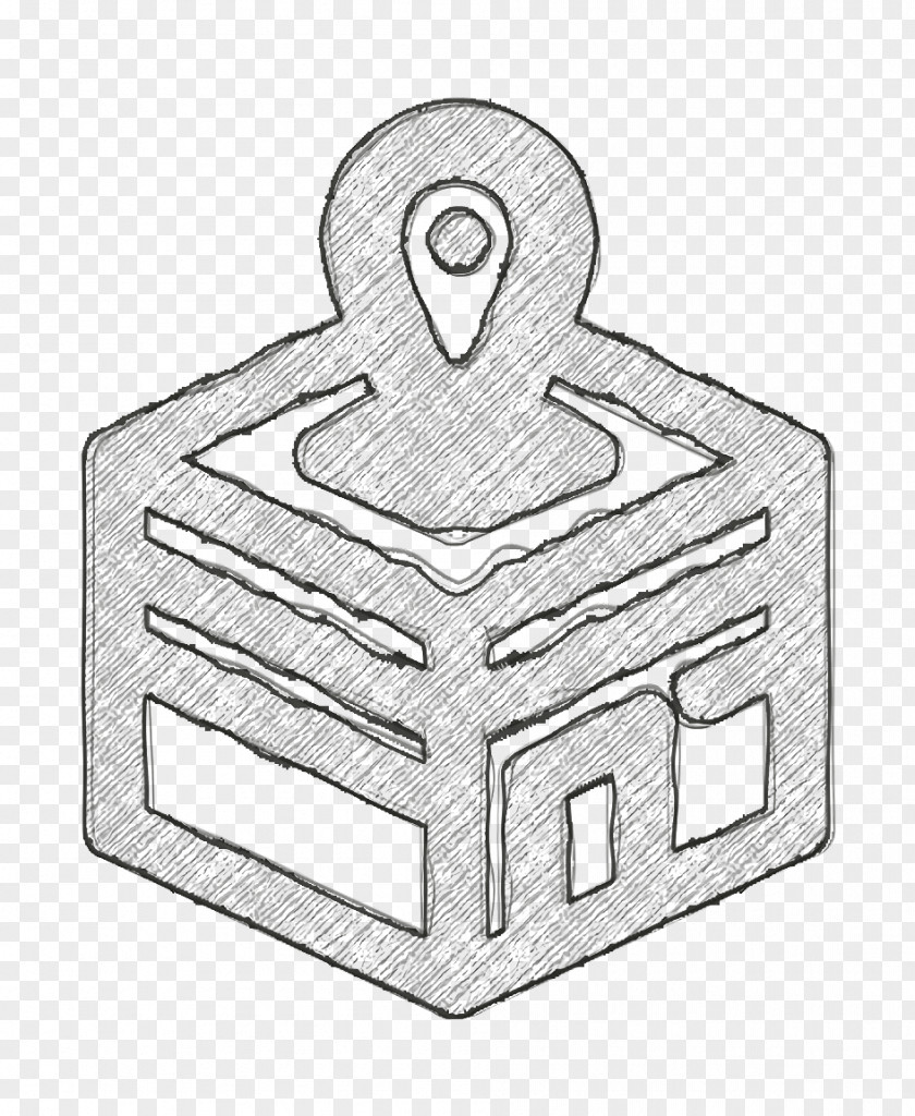 Line Art Labyrinth Kabah Icon Kiblat Mecca PNG