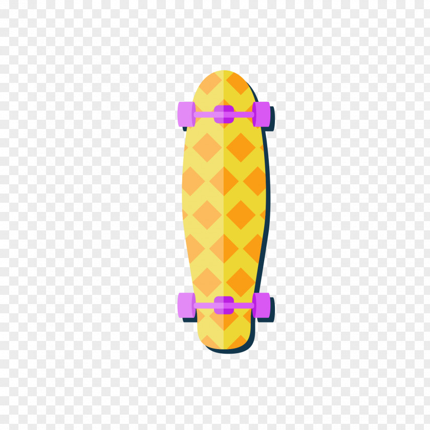 Purple Yellow Skateboard Skateboarding Color Euclidean Vector PNG