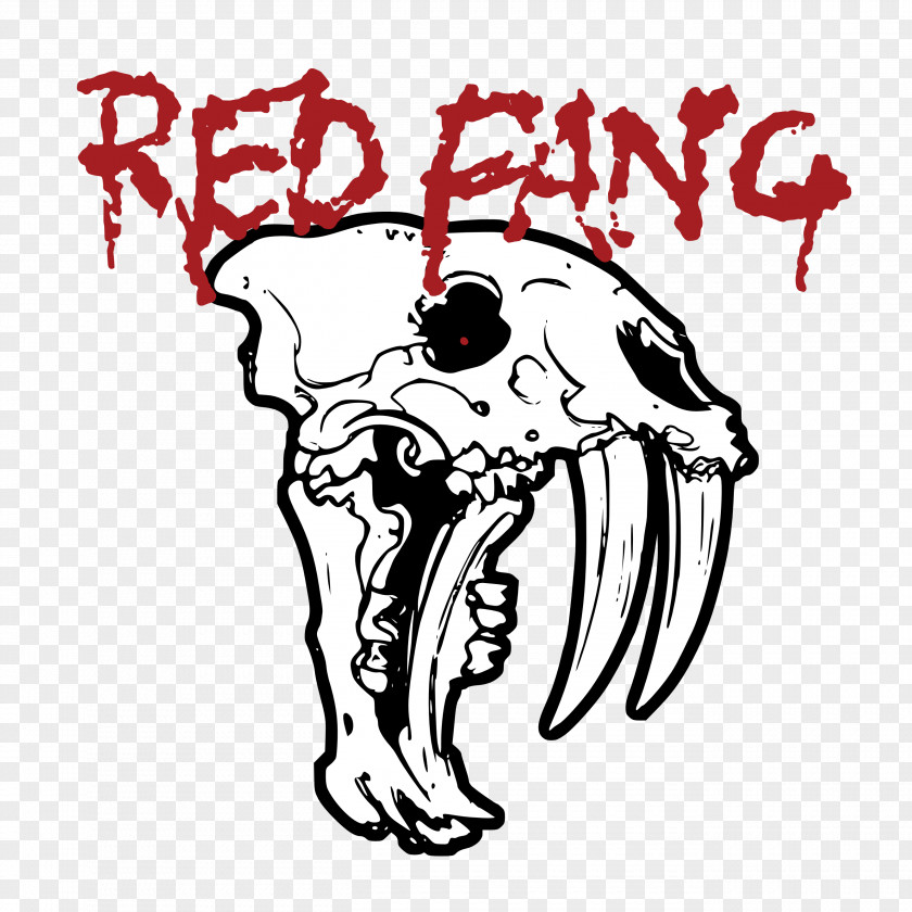 Red Skull Print Fang Mayhem Festival T-shirt Relapse Records Logo PNG