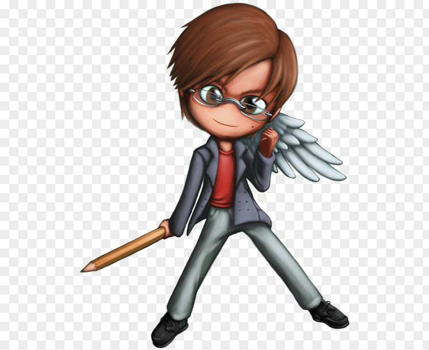 Glasses Cartoon Brown Hair Character PNG