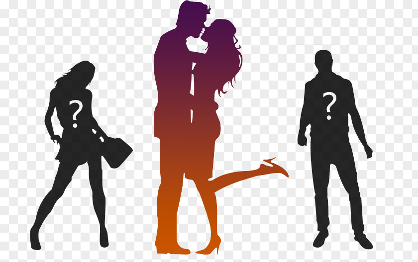 Malibu Beach Silhouette Couple Heart PNG