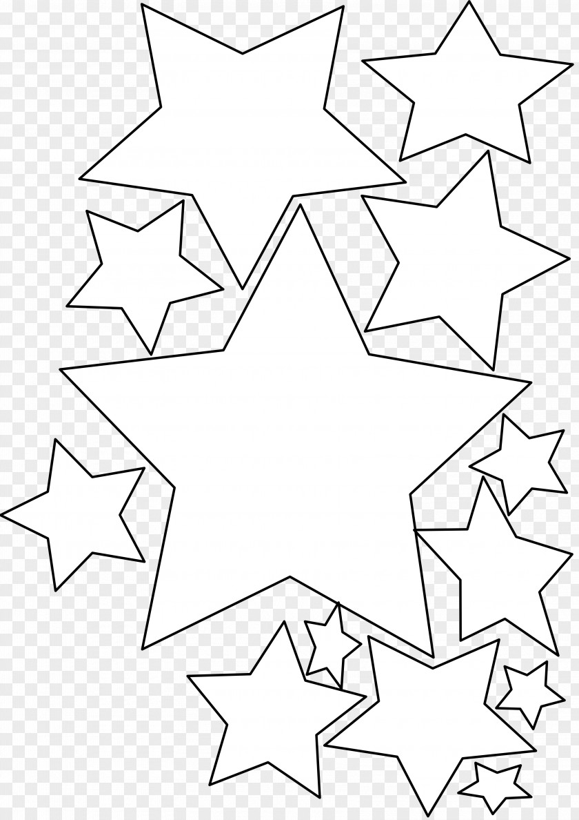 Black Stars Clipart And White Line Art Star Of Bethlehem Clip PNG