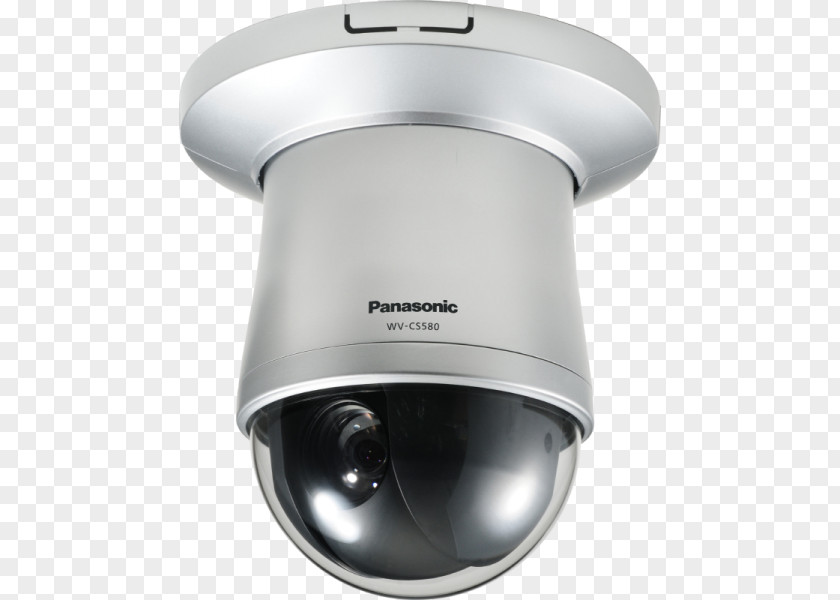 Camera Surveillance Closed-circuit Television Panasonic Netzwerkkamera WV-SFN480 WV-CS580/G Indoor Dome Silver 976 X 582pixels Security C Pan–tilt–zoom PNG