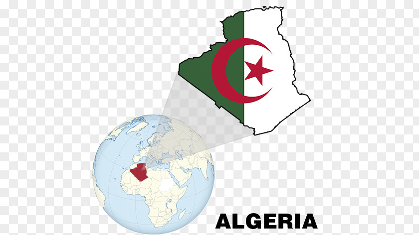 Map Flag Of Algeria National PNG