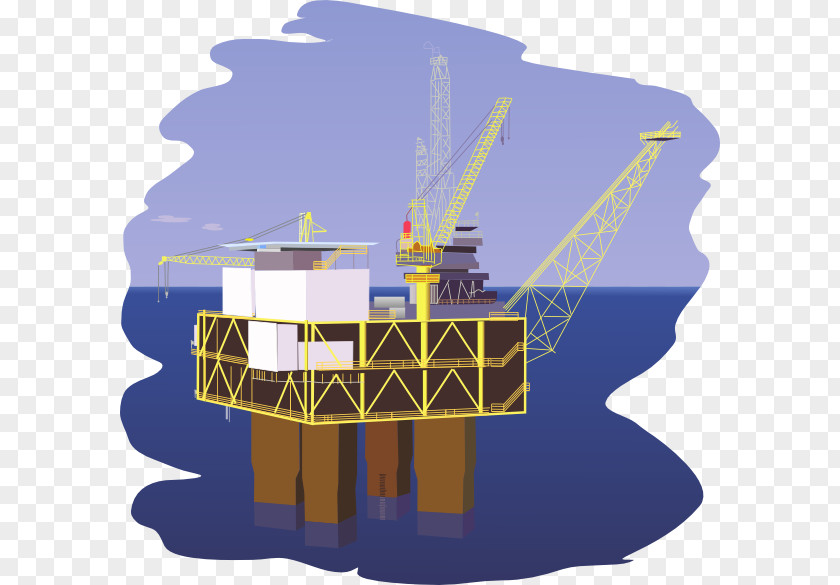 Platform Drilling Rig Oil Derrick Clip Art PNG