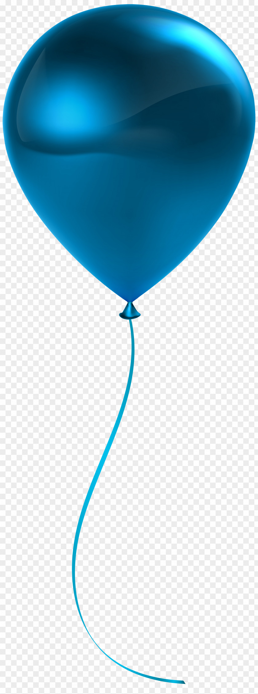Single Blue Balloon Transparent Clip Art PNG