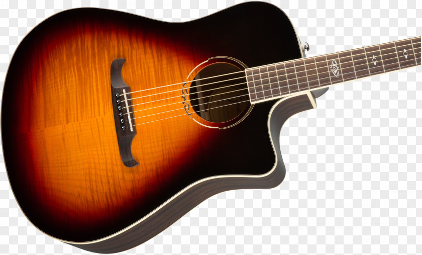 Acoustic Guitar Sunburst Dreadnought Acoustic-electric PNG