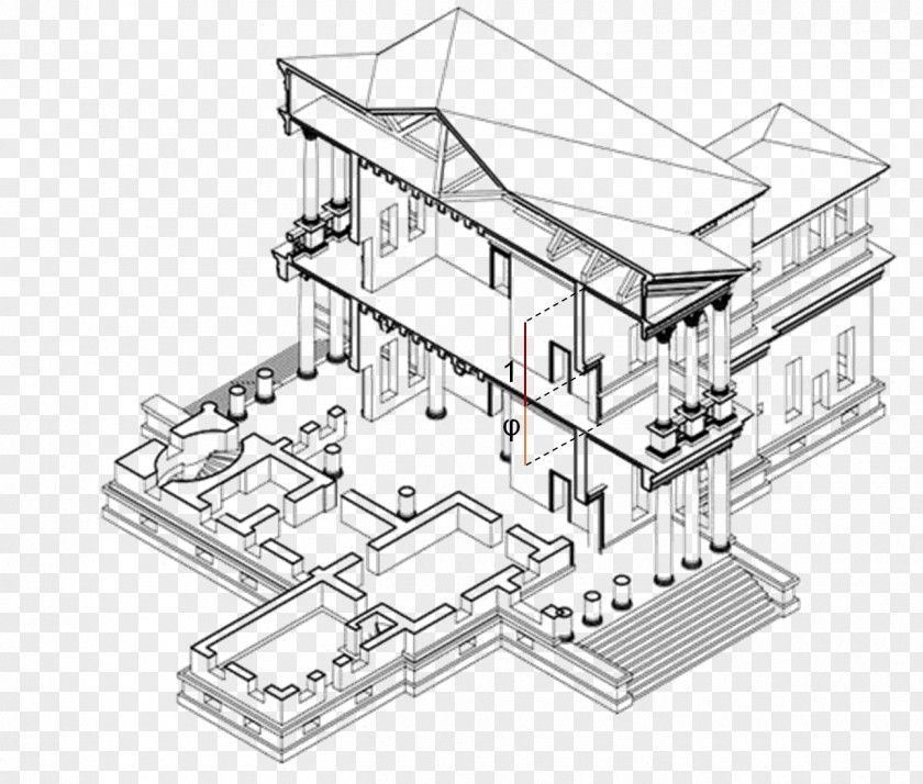 Villa Technical Drawing Architecture Engineering PNG