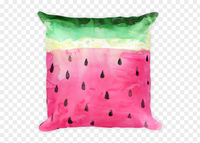Pillow Throw Pillows Square Watermelon Cushion PNG