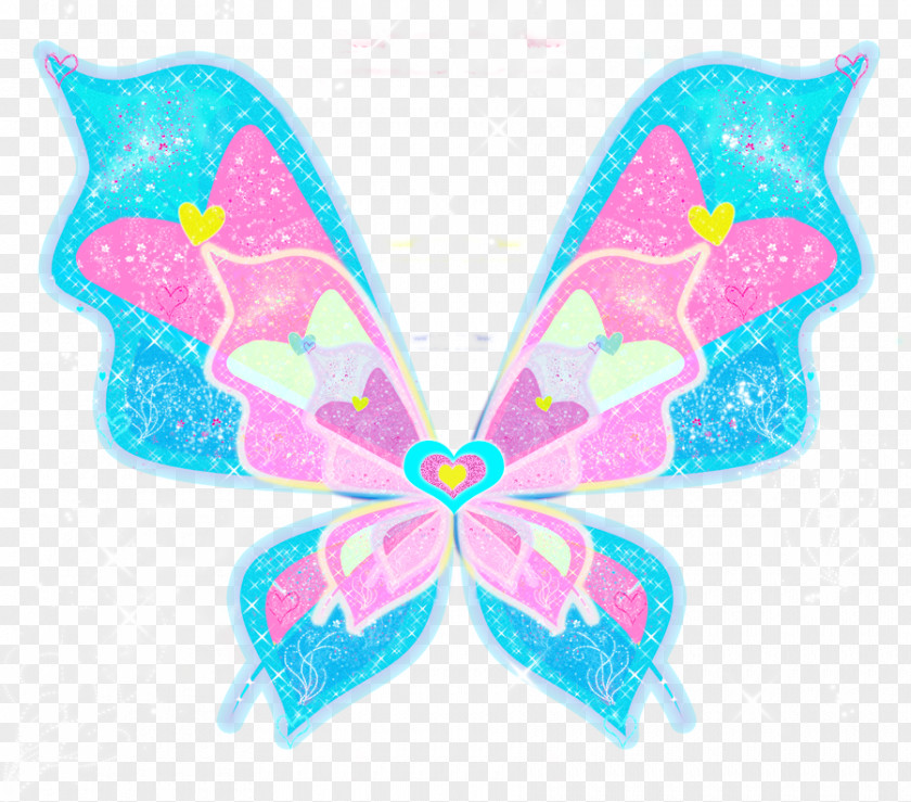 PINK WINGS Symmetry Turquoise PNG