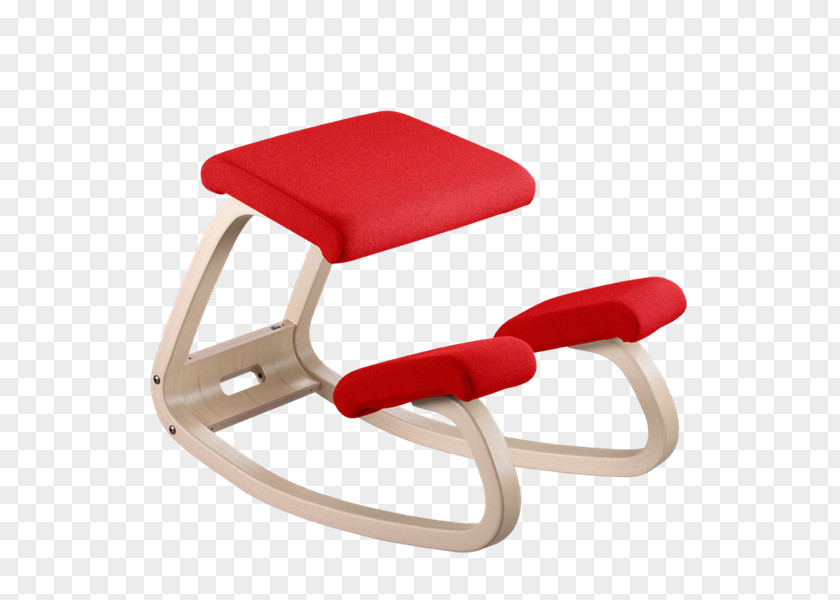 Curved Kneeling Chair Varier Furniture AS Neutral Spine PNG