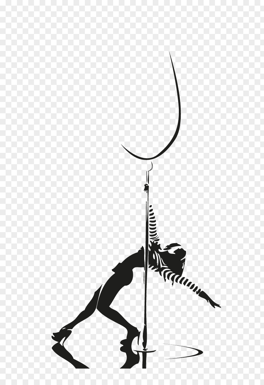 Design Pole Dance Line PNG