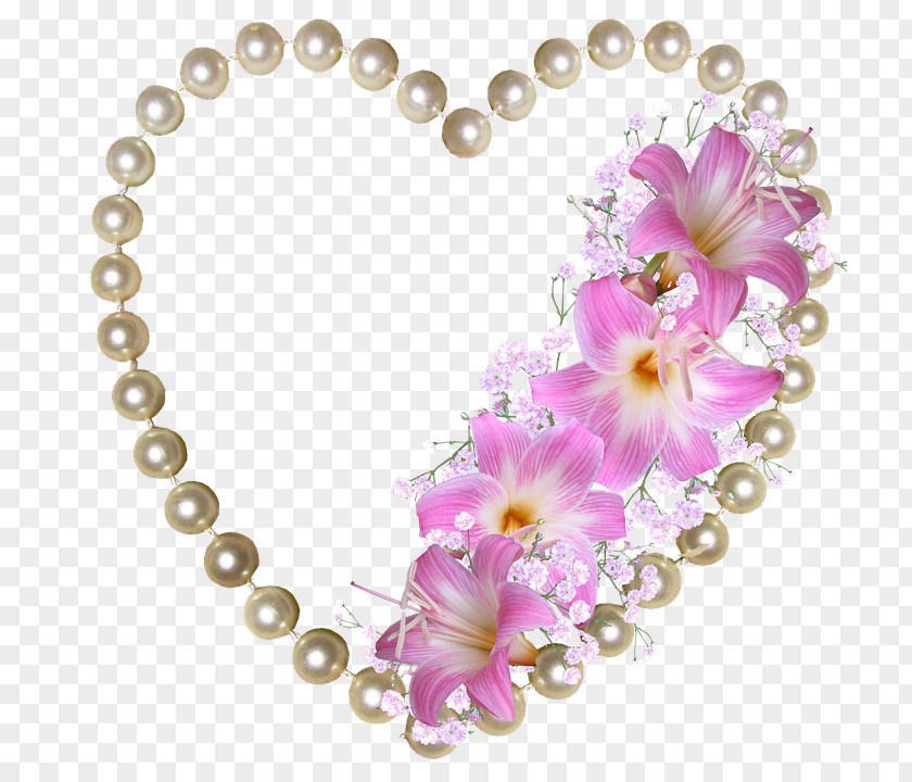 Flower Pearl Image Necklace Jewellery PNG