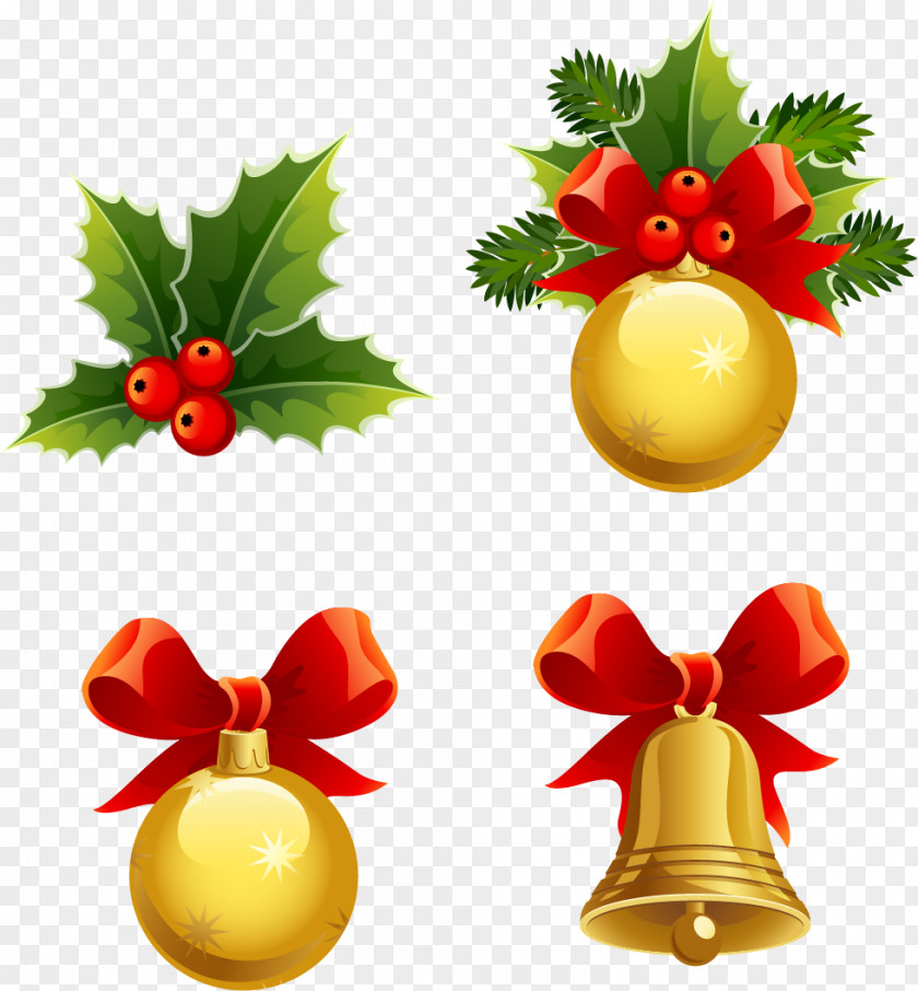 Vector Hand-painted Christmas Decorations Ornament Clip Art PNG