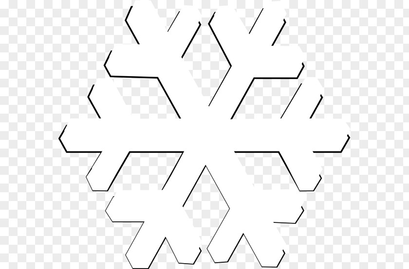 Snowflake Image Black And White Point Angle Pattern PNG