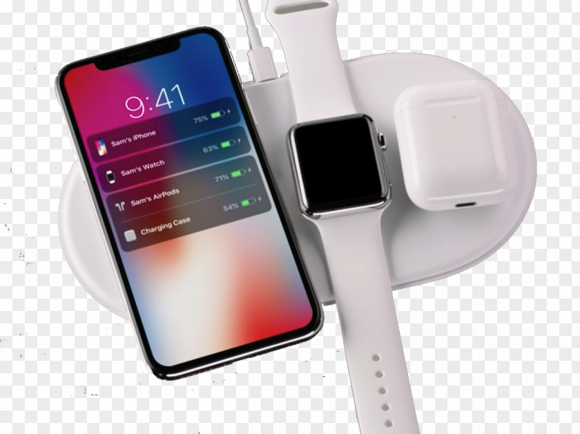 Apple IPhone X AirPower Battery Charger AirPods Watch Series 3 PNG