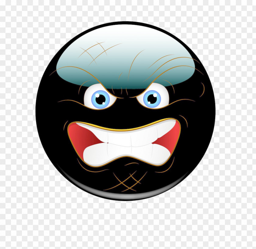 Black Chat Crazy Expression Facial Anger PNG