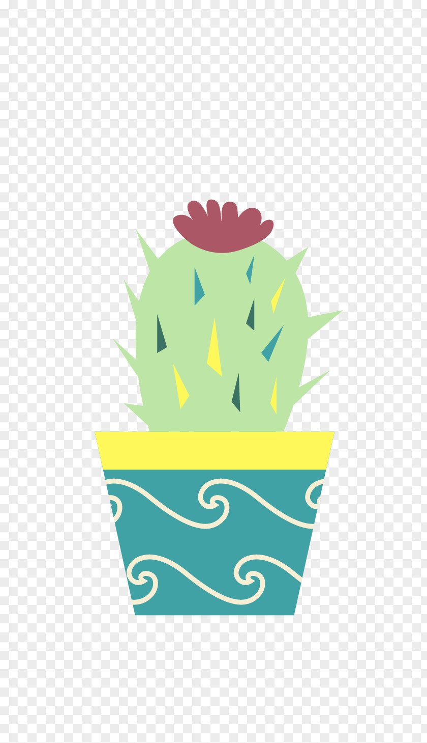 Blooming Cactus Vector Graphics Image PNG