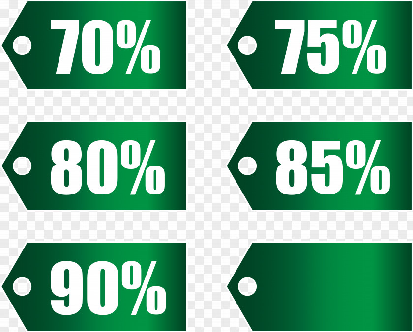 Green Discount Tags Set Part 3 Transparent Image Clip Art PNG