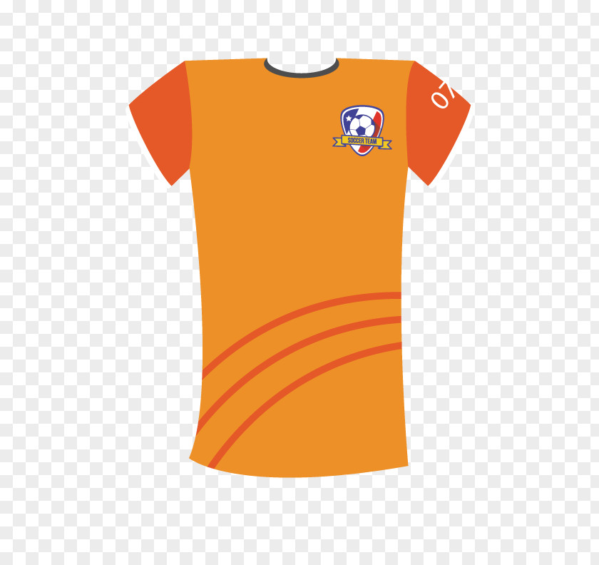 Orange Soccer Jersey T-shirt PNG