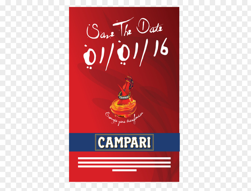 Save The Date Poster Campari Product Banner Brand PNG